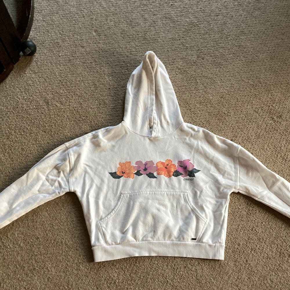 O’Neill extra small white cropped hoodie